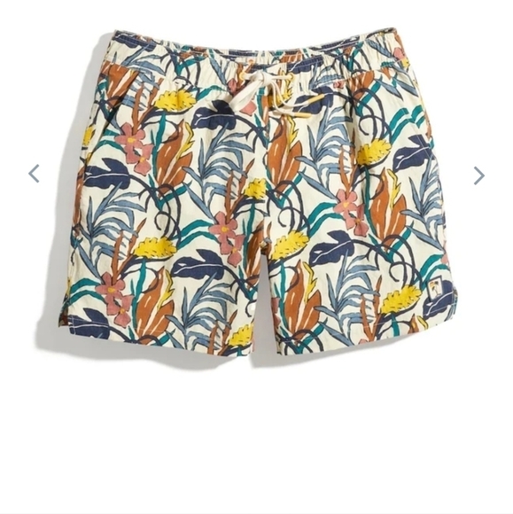 Marine layer Swim Trunk in Natural Floral Print - Picture 1 of 7